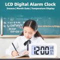 Digital Alarm Clock, Smart Backlight Alarm Clock, Large LCD Display Slim Clock With Date,Temperature,Snooze for Office Bedroom. 