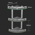 Bathroom Shelves Bathroom Shelf Corner Glass Shelf For Bathroom, Shower, Bedroom And Closets, Wall Mounted 8mm Thick Tempered Glass (Color : With Towel Rail, Size : 2-layers). 