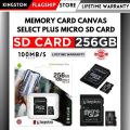 Kingston Memory Card Micro SD 64/128/256/512 GB - Lifetime Warranty - Canvas Select Plus. 