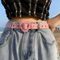 Heart Denim Belt for Women Love Buckle New All-Match Jeans Belts Ladies Pink Fabric Strap Female Personality Dress Waistband. 