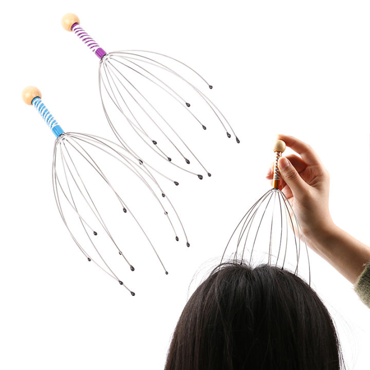 Relaxing Head Scalp Massager - Head Massager For Deep Relaxation And Stress Relief - Octopus Manual Massager for Head - Deep Relaxation Scalp Massager - Hand Held Scalp Pointer