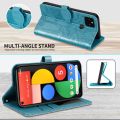 For Google Pixel 5 Life of Tree Embossing Pattern Horizontal Flip Leather Case with Holder & Card Slot & Wallet & Photo Frame & Lanyard. 