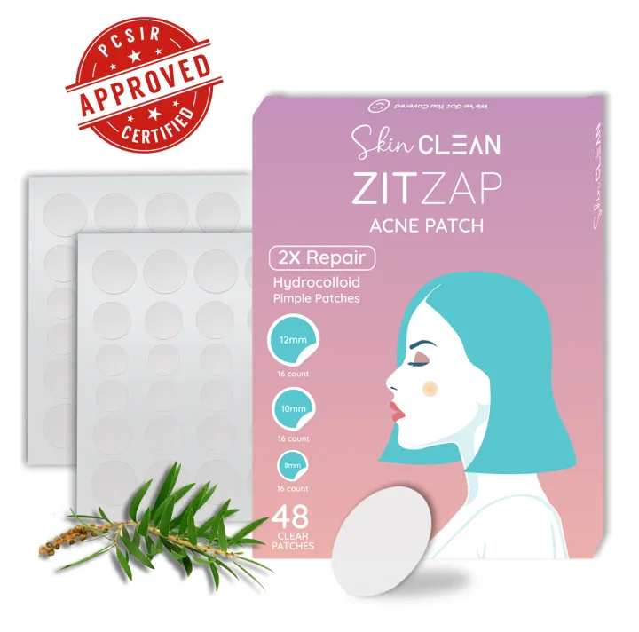 SKINCLEAN%20(48%20Count)%20Pimple%20Patches%20Acne%20Hydrocolloid,%20Clear%20Blemish%20Stickers,%20infused%20with%20Salicylic%20Acid%20&%20Tea%20Tree%20Oil,%20Waterproof,%20Mighty%20Miracle%20Face%20Patch,%203%20sizes%20(8-10-12mm)%20-%20Image%202