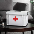 First Aid Box High Quality Imported Item Best For School, House And Office Medical Kit Home Portable Medical Boxes Transparent Plastic Medicine Pills Storage Box Organizer. 