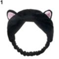 Women Korean Style Cute Cat Ears Elastic Face Wash Headdress Headband Hair Band. 