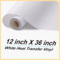 Best Quality Heat Transfer Vinyl HTV , White 1 Sheet 10" x 36” for Iron On T-Shirts. 