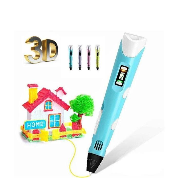3D Pen for Kids - 3Doodler Drawing Flow 3D Pen Set | for DIY Home Art | Printing Pen with LCD Screen|Free Filament, Adaptor, Holder and Cable