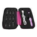 9 in 1 USB LED Light Up Weave Crochet Hooks Knitting Needles Set w/Pink Case. 