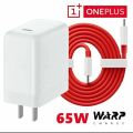 OnePlus Warp Charge 65W Super Fast Charger | Original Power Adapter with Type-C to Type-C Cable | Quick Rapid Charge for OnePlus 9 Pro, 9R, 8T, 8 Pro, 7T | Compatible with Oppo, Realme & USB-C Devices. 