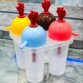 Ice Cream-Molds Ice Cream Maker Kulfi Maker Pack of 4 Reusable Plastic Household-Grid آئسکریم سانچہ. 