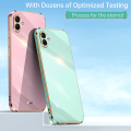 For Samsung Galaxy A06 Back Cover Luxury 6D Plating Shiny Stylish Phone Case Square Frame Soft Silicone Protective Cases Pouch for Girls Women. 