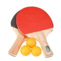 2pcs/lot Table Tennis Bat Racket Double Face Pimples In Long Short Handle Ping Pong Paddle Racket Set With Bag 3 Balls. 