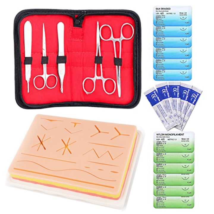 Complete%20Suture%20Practice%20Kit%20for%20Medical%20and%20Vet%20Students%20-%20Reusable%20Skin%20Simulation%20Silicon%20Pad%20with%20Pre-Cut%20Wounds,%20Full%20Set%20of%20Essentials%20Stainless%20Still%20Suturing%20Tools%20-%20Image%202