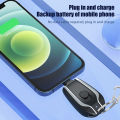 Power bank Keychain 1500mah Mini Portable Keychain Phone Charger Emergency Power Banks Retractable Plug Power Fast Charging For IPhone And Android. 