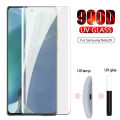 For Samsung Galaxy Note20 999D UV Tempered Glass for Samsung Galaxy Note20 3D Curved Screen Protector Full Coverage Protective Film Screen Protectors Include UV Lamp and UV Glue. 