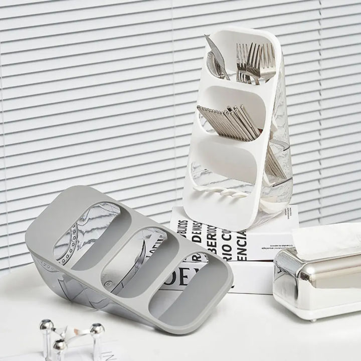 3 Layers Kitchen Cutlery Organizer For Table TopSpoon Fork Chopsticks