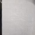 27 inch x 30 inch pack of 4 white 3D Wall PAPER / 3D Brick Wall Sticker Self-Adhesive Foam Wallpaper Panels / 3d wallpaper / self adhesive wall paper / wall panel for room. 