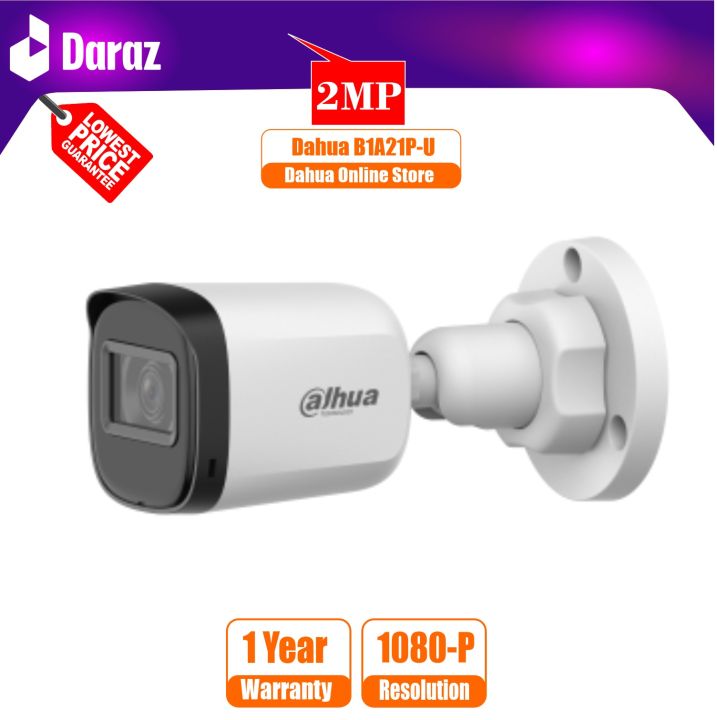 Dahua 2 Megapixels Camera B1A21 Night Vision camera-Dahua Outdoor Home Security Surveillance Camera ( CCTV Camera Mini, CCTV  Camera, DVR Camera)-CCTV  camera price in Lahore Pakistan, Day Vision Color Camera