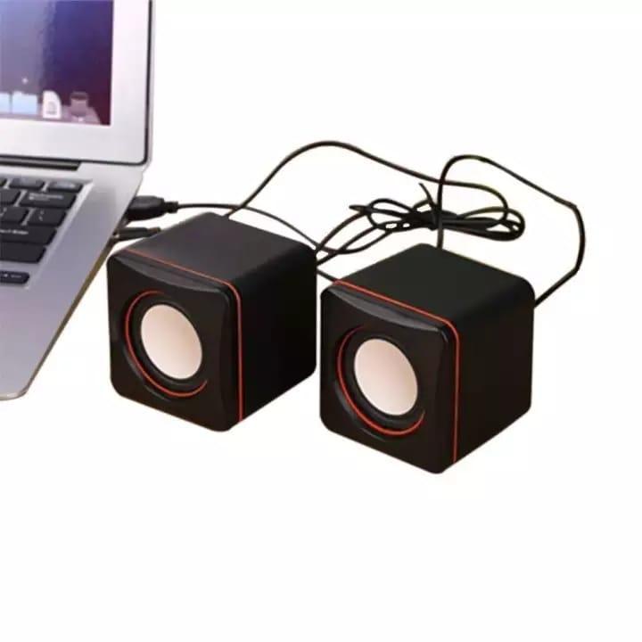 Mini Portable Speakers For Computers Laptops LCDs LED  Speaker System USB Wired Computer Speakers Audio Music Player Square Speaker Compact 3.5mm Jack Laptop Computer