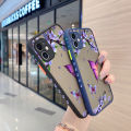 chenyyka For Infinix Note 7 Lite Case Frosted Transparent Hard Phone Case Cartoon Butterfly Side Edge Casing Full Cover Camera Silicone Softcase Pattern Shockproof Protection Cases. 