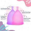 【FASHION】 Reusable Menstrual Cup Silicone Period Cups Comfortably Use For 12 Hours Tampon And Pad Alternative Feminine Hygiene Product. 