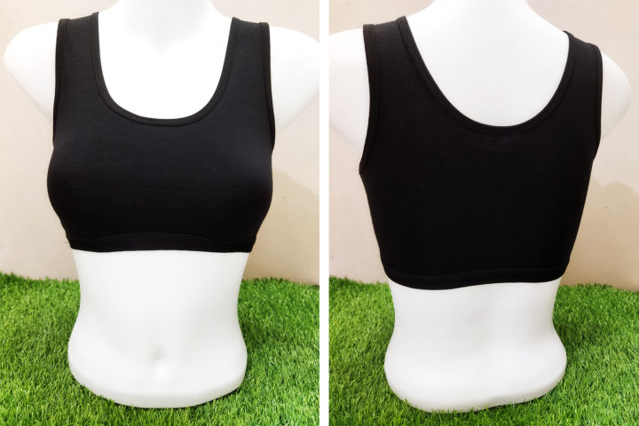 Pack%203%20Soft%20Cotton%20Camisole/Half%20Body%20Teenage%20Training%20Bra/vest/Inner%20Wear/BDs/Sports%20Bra/Tanks%20For%20Beginners%20Kid%20Girls%20-%20For%207%20to%2010%20Yrs%20-%20Image%209