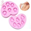 Ice Cube Tray Reusable 6 Grids Fast Cooling Ring-shaped Ice Mold. 