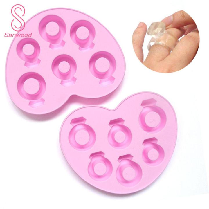 Ice Cube Tray Reusable 6 Grids Fast Cooling Ring-shaped Ice Mold