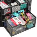 9in1 set office/school supplies,storage/holder/desk/organizer with drawer,pen/notebook,black,BINLU. 