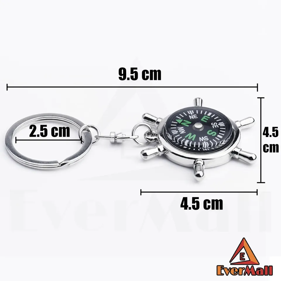 Compas Keychain, Fashion Compas Keyring, Compas with key holder