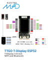 TTGO T-Display ESP32 WiFi And Bluetooth-Compatible Module Development Board 1.14 Inch LCD Control Board for Arduino. 