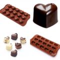 Cake Decor Mini 15 Shape Chocolate Mould, Silicone Molds for Chocolate, Chocolate Silicone Moulds, Silicon Brown Chocolate Moulds. 