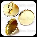 5 Pieces - Jewelry rings Base – 1.5 Inch Round Ring Base with Stylish Border. 