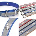 Bone Night Reflective Dog Neck Collar - Adjustable. 