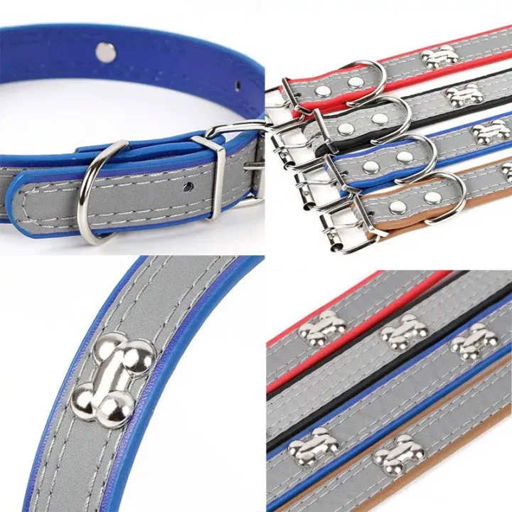 Bone%20Night%20Reflective%20Dog%20Neck%20Collar%20-%20Adjustable%20-%20Image%203