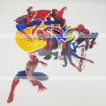 SPIDERMAN SPIRALS PACK OF 6 STREAMERS AND 6 CUTOUTS. 