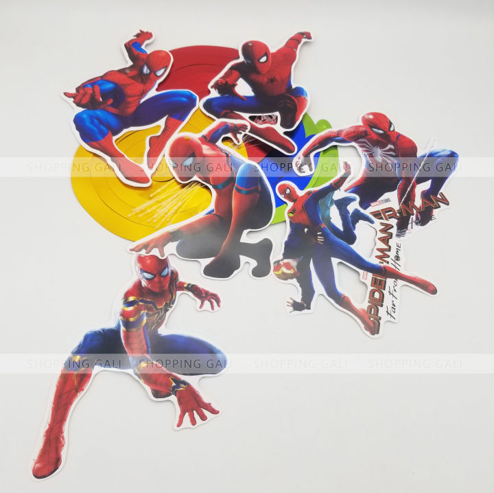 SPIDERMAN SPIRALS PACK OF 6 STREAMERS AND 6 CUTOUTS