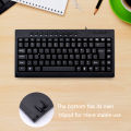 Banda K1000 Multimedia Wired Keyboard – Compact USB Waterproof Keyboard with Ergonomic Design, Arabic/English Layout, for Laptop & PC. 