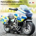 PinShang 1:14 Police Motorcycle Model Toys Children Alloy Pull Back Motorcycle. 
