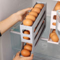4 Layers Automatic Rolling Egg Holder Rack Kitchen Refrigerator Egg Dispenser Fridge Egg Storage Box Kitchen Storage Container 1Pcs. 