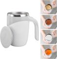 Stainless Steel Self Stirring Mug, 380ml Electric Automatic Magnetic Stirring Coffee Cup, Electric Stainless Steel Self Mixing Coffee Cup, Mixing Cup, Protein Shaker. 