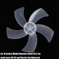 1Pc Large Wind Fan Blade for 16 Inch Household Plastic Fan Blade Five Leaves With Nut Cover For Pedestal Fan Table Fan Wall Fan. 