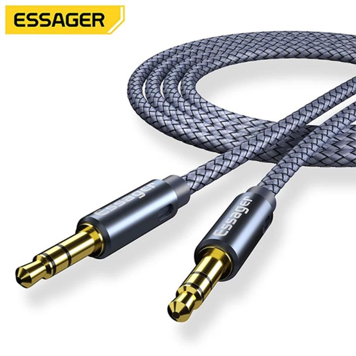 Essager Aux Cable Speaker Wire 3.5mm Jack Audio Cable For Car Headphone Adapter Jack 3.5 mm Speaker Cable For Microphone MP3 MP4