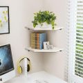 Homode Corner Shelf Wall Mount, Set of 2 Floating Corner Shelf Organizer for TV Accessories, Speaker, Cable Box, Game Console, Storage for Bathroom Kitchen Living Room Bedroom. 