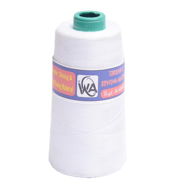 White Color Sewing Threads Polyester Cone | WA THREAD