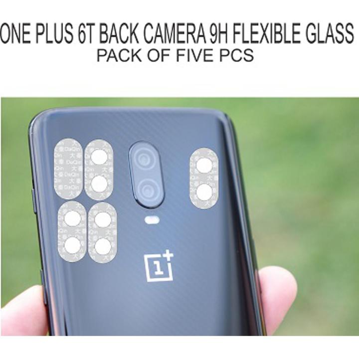 ONE PLUS 6T BACK CAMERA GLASS 9H FLEXIBLE PACK OF FIVE