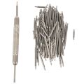 108pcs 8-25mm Stainless Steel Watch Band Strap Spring Bar Link Pins Remover New Silver. 