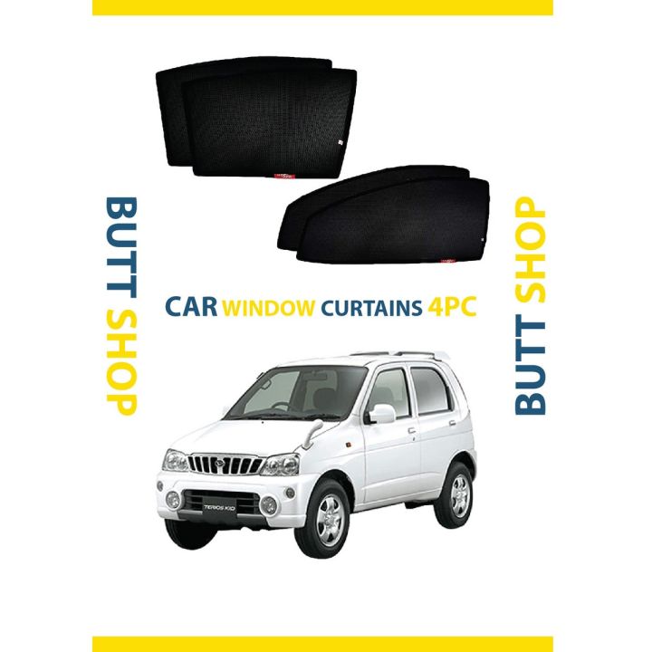 DAIHATSU TERIOUS KID SUN SHADE / WINDOW CURTAINS (DARK) BLACK 4PCS