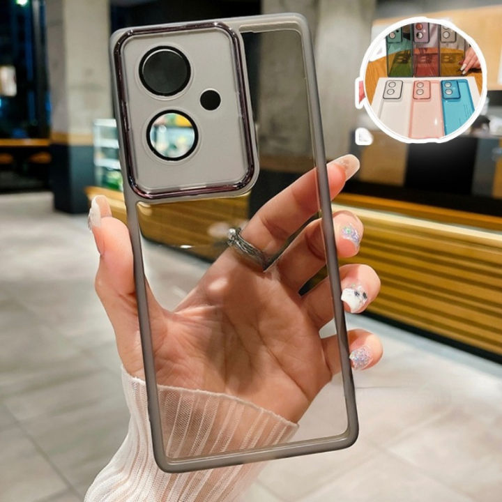 Transparent Casing for OPPO Reno 11F 11 Pro A79 A59 F25 Pro 5G Global Phone Case Clear Fashion Cover Case with Camera Cover