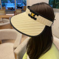 Japanese design net celebrity wind hat women's uv summer empty top sun protection hat big brim shading UV hat women. 